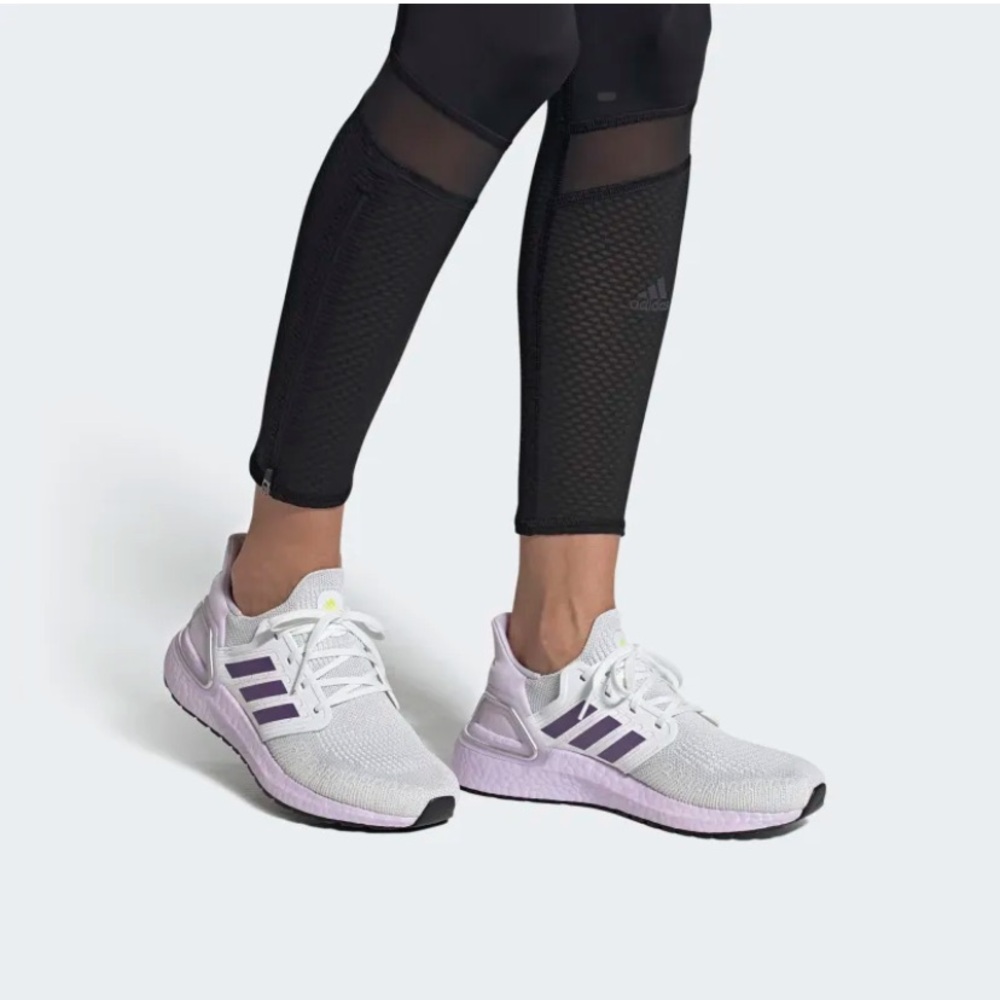adidas UltraBoost Primeblue 20 White Tech Purple Women's Athletic Shoes Sz 10.5